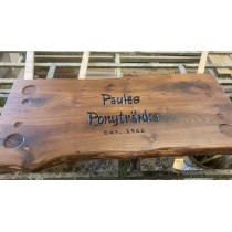 Individualisierte Tischplatte, Eiche dunkel, gedämpft, Couchtisch 120x55x4,5 cm